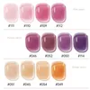 Vernis à ongles 73ML Jelly Ice Gel Transparent vernis à ongles été nu rose violet Semi Permanent tremper UV LED Gel vernis manucure française 231016