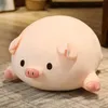 Plyschdockor 40-80 Kawaii Pink Piglet Big Plush fylld Animal Pig Soft Doll Giant Sleeping Pillow for Girl Christmas Beauty and Fashion Toy 231016