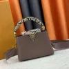 Modedesigner capucines mini handväska tote kvinnor axelväska m94519 m80931 m82067 lyx python läder crossbody väska handväska med avtagbara remmar