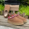 Women Tazz Kaptaki Tasman Fur Slajdes Classic Ultra Mini Platform Bottarda Spit-On Les Petites Suede Wool Blend Comfort Winter Designer Botows