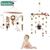 الهواتف المحمولة# baby bed bed bed bed bell bell rattles arching diy diy toys newborn crib mobile kalls balls beads bed bell for baby Q231017