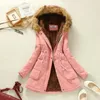 Women's Knits Tee Autumn Winter Cotton Jacket Slim Warm Wadded Hooded Parkas Casual Mid Coats Emboridery Female Thick Outwear Overcoat 231016