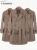 Мужское шерстяное классическое шерстяное пальто в клетку Thousand Bird средней длины, двубортное, в британском стиле, съемное пуховое пальто на бретелях для мужчинL231017