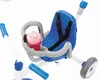 Biciclette cavalcabili Ride 'N Learn Trike 3 in 1 in blu Triciclo convertibile per bambini piccoli con 3 fasi di crescita Q231017