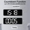 Wall Clocks Large Wall-mounted Digital Wall Clock With Remote Control Temp Date Power Off Memory Table Clock Dual Alarms Digital LED Clocks 231017