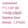 Roestvrij staal of aluminium schroefdoppen Draadadapter 1.375X24 Fitting Adpater 1/2X28 5/8X24 Voor 7Inch Kits Drop Delivery