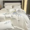 Bedding sets 2023 Chinese Style Landscape Embroidery Luxury Set Smooth Duvet Cover Soft Quilt Bed Sheet Pillowcases 231017