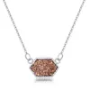 Collane con ciondolo Druzy Drusy Collana Moda Ovale in resina Finta pietra Oro placcato argento Gioielli di marca per le donne Ragazze2889