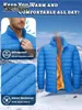 Mens Down Parkas Tacvasen Stand Collar Lightweight Puffer Jackets quiltade jacka Vattenbeständig Ripstop Isolated Windbreaker Coats 231016