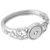 Charmarmband Snap Armband DIY Charms Crystal Bangles With Flower Fit 18mm knappar för kvinnor smycken ZE3731305C