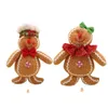 Moda Gingerbread Man Ciondolo natalizio Ciondolo che decora biscotto Bambola Peluche Albero di Natale Widget Ornamento per albero