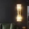 ウォールランプモダンクリスタルゴールドライト屋内ベッドサイドラグジュアリースタイリッシュなLED照明クリエイティブレストラン通路廊下アートフィクスチャ