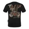 Plein Bear T-shirt Mens Designer Tshirts Brand Clothing Rhinestone PP Skulls Men t-shirt rund hals ss skalle hip hop tshirt topp tees 16683