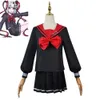 Cosplay jeu pluie Kangel Ame Omg Kawaii ange nécessiteux fille surdose Cosplay Costume perruque Anime noir rouge marin uniforme Halloween Costume