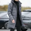 Männer Daunenparkas Winterjacken Männer mit Kapuze beiläufige lange dickere warme männliche Oberbekleidung Mäntel Slim Fit Größe 4XL wenigenrtg 231017