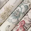 Wallpapers Luxury Blue Flower And Bird Wallpaper 3d Pastoral Chinese Floral Paper Roll Bedroom Home Decor