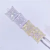 Allergisk 925 Sterling Silver Gold Plated Bling Moissanite Diamond Earrings Studs For Men Women Nice Gift314o