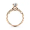 Pierścienie klastra 14K Rose Gold Jewelry Diamond Pierścień dla kobiet Bague Homme Clear Anillos Bijoux femme biżuteria Bizuteria221g