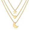 Pendant Necklaces Delicate Kolye Necklace Curved Crescent Moon Gold Color Women Ladies Jewelry Birthday Gift