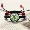 Charm Bracelets 10 Color Natural Dried Flower Bracelet For Women's Jewelry Cherry Blossom Life Time Gem Hand-knitted National Accessories