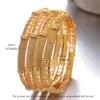 4 pçs lote 24k pulseiras etíope cor de ouro para mulheres menina dubai africano casamento bangls pulseira festa presente nupcial bangle2095