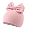 帽子の帽子born hat for Girls Princess Infant Baby Beanie With Bow Born Bady Girls Hat Cap Cotton Spring auttum Infant Beanie 231017