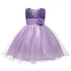 Girl Dresses Sequin Printing Girls Dress Kids For Halloween Stage Candy Color Party Wedding Kid Costume