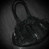 Sacs à bandoulière Cross Body Sac à bandoulière noir Vintage Punk Goth Créateur de mode Sac fourre-tout en cuir PU Grande capacité Rivet Handbagstylishyslbags