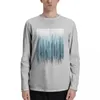 Men's Polos Grunge Dripping Turquoise Misty Forest Long Sleeve T-Shirts Oversized T Shirt Boys Animal Print Mens Shirts Pack