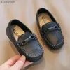 Athletic Outdoor 1-6Y Children Shoes Toddler Dress Leather Oxfords Boys Loafers Casual Sneakers Girls Moccasins Kids Slip-on Shoes Black WhiteL231017