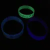 Pulseira personalizada que brilha no escuro com relevo colorido pulseira noctilucente promoção presente240d