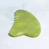 Facial Gua Sha Tools Handmade Beauty Jade Massage Comb Real Jade Stone Gua Sha Scraping Massage Tool Head Health Care