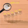 5ml 6ml 7ml 10ml 14ml Bouteilles d'artisanat en verre Bouchon à vis Couvercle en aluminium argenté Pots vides Flacons 100pcs bonne quantité Cgegc