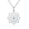 Hangers Fijne 925 Sterling Zilveren Ketting Voor Vrouwen Dame Bloem Mooie Mode Elegante Charme Mooie Sieraden Ketting