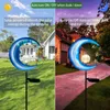 1pc Solar Garden Light, Waterproof Moon Star Design Decorative Light, For Courtyard Path Landscape Halloween & Christmas Decorations
