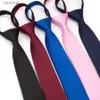 Krawatten Männer Krawatte Reißverschluss Lazy Tie Fashion Solid 6 cm Krawatten Business für Mann Gravatas Taschentuch Bowtie Herren Hochzeit Hemd ZubehörL231017