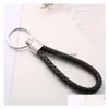 Party Favor Mti Color Pu Leather Woven Keychain Rope Loop Lämplig för DIY Circar Pendant Bracket Car Loose Smyckes Drop Delivery Ho Dhiiy