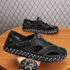 Sandalen Zomer Heren Mode Outdoor Schoenen Wandelen Strand Rubberen Slipper Designer Klassieke Handgemaakte Lederen Visser Antislip Zacht