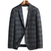 Männer Anzüge Mode Männer Casual Karierten Anzug Blazer Koreanischen Stil Trend Jacke Büro Hochzeit Freizeit Mantel Männliche Kleidung