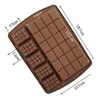 Stampi da forno Stampo in silicone 2 dimensioni Waffle Cioccolato Fondente Pasticceria Candy Bar Stampo Modalità torta Decorazione Accessori da cucina