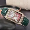 여성용 손목 시계 2023 New Womens Watches 3 바늘 쿼츠 시계 최고의 럭셔리 브랜드 가죽 스트랩 레이디 패션 다이아몬드 시계 FM 최고 품질의 스틸