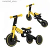 Fahrräder Ride-Ons Tragbares Baby-Dreirad 5-in-1-Kinderpedal-Dreirad Zweirad-Balance-Roller Kinderwagen Outdoor-Indoor-Dreirad Trolley Geschenk für Kinder Q231018