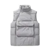 Winter Vest Puffer Vest Thick Warm Vest With Large Pocket Sleeveless Vest Men