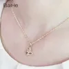 Pendant Necklaces BAIHE Solid 14K Yellow Gold 009ct HSI Natural Diamond Butterfly Pendent Necklace Women Trendy Fine Jewelry Making 231110