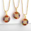Золотого цвета, многоцветное ожерелье с фианитами, очаровательное ожерелье с буквами, ювелирные изделия для женщин, аксессуары, подарок подруге1917