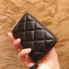 Fashion Desifgner Real Leather Black Sheepskin Small Wallet Multi-laminated Card Holder Fashion Classic Mini Women's Wallet C4615
