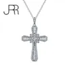 Colares Pingente Real Briliant S925 Sterling Silver Cross Religioso Punk Homens Mulheres Estilo Personalidade Pingente Colar Fine Jewelry Party Gift 231016