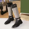 Designer Stiefel Mode Frauen Stiefel Knie Stiefel Brief Ankle Boot Frauen Classi Schuhe Mode Winter Leder Stiefel Grob Absatz Frauen Schuhe