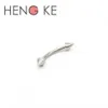 Spike Eyebrow Ring 316L Surgical Steel Bars Curved 1 2mm Barbell Body Piercing Jewelry 16 Gauge Belly Bar2024