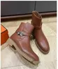 Top Luxe Merkgeschiedenis Enkelgespen Dames Echt Leer Zwart Bruin Dames Martin Booties Vrouwelijke Ridder Sapatos Mujers